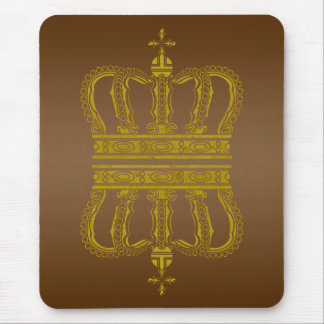 Golden Royal Crown + your backgr. & ideas Mouse Pad