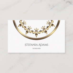 Golden Royal Fleur-de-Lis element. Business Card