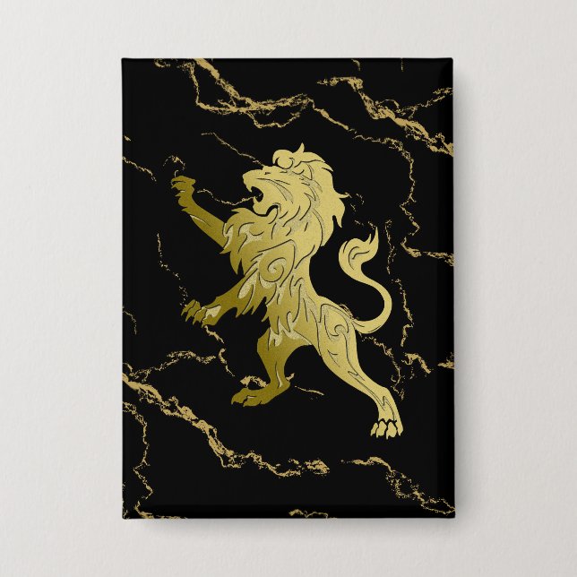 Golden Royal Lion Black Marble (Front)