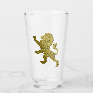 Golden Royal Lion Glass