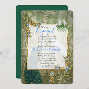 Golden Royal Peacock Temple Dreams Invitation