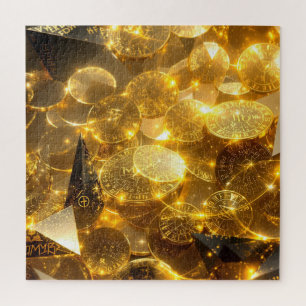 Golden Rune Coins Jigsaw Puzzle