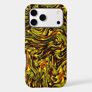 Golden rustic texture with dark strokes and orange