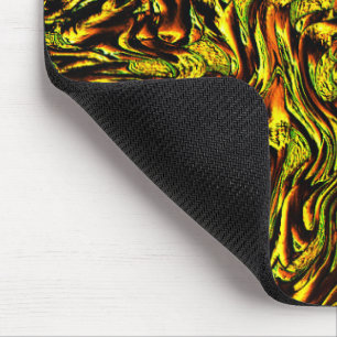 Golden rustic texture with dark strokes and orange mouse pad