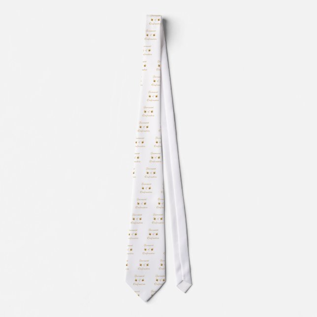 Golden Sacrament of Confirmation and Holy Spirit Tie (Front)