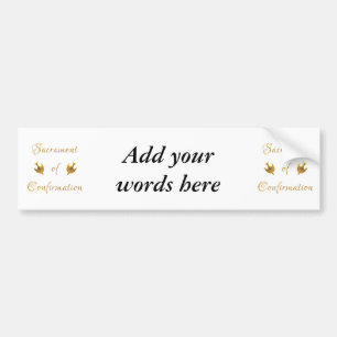 Golden Sacrament of Eucharist Host and Chalice Bumper Sticker