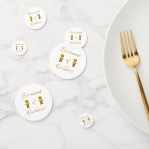 Golden Sacrament of Eucharist Host and Chalice Confetti