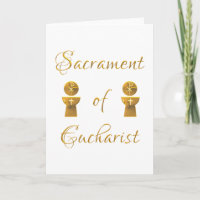 Golden Sacrament of Eucharist Host and Chalice
