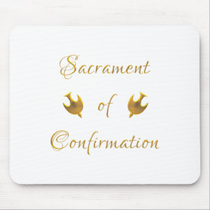 Golden Sacrament of Eucharist Host and Chalice Mouse Pad