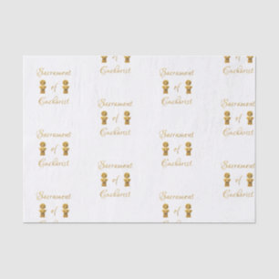 Golden Sacrament of Eucharist Host and Chalice Tissue Paper