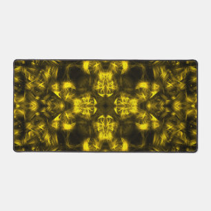 Golden Sacred Energy Fractal Art Desk Mat