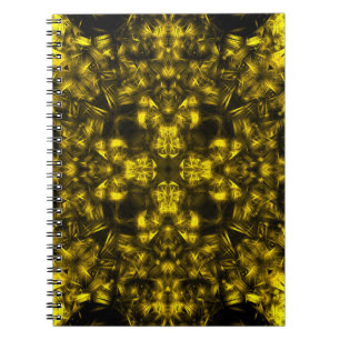 Golden Sacred Energy Fractal Art Notebook