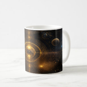 Golden Sacred Geometry Space Coffee Mug