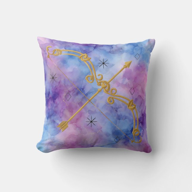 Golden Sagittarius Cushion (Front)