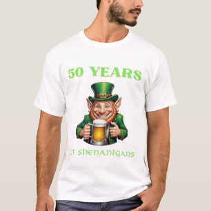 Golden Saint Patricks 50th Birthday Party Theme T-Shirt