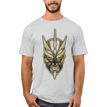 Golden Samurai Mask Graphic Tee