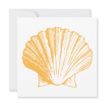 Golden Sand Sea Shell Luau Reception Invitation