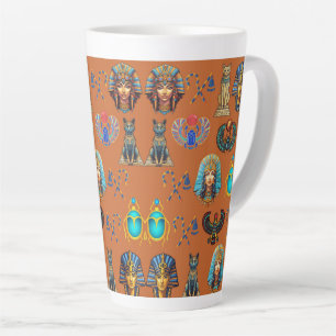 Golden Sands Revival: Authentic Egyptian Antiquity Latte Mug