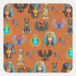 Golden Sands Revival: Authentic Egyptian Antiquity Square Sticker