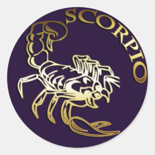 GOLDEN SCORPIO CLASSIC ROUND STICKER