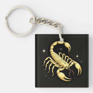 🦂 Golden Scorpion Zodiac Astrology Gift 🦂 Key Ring