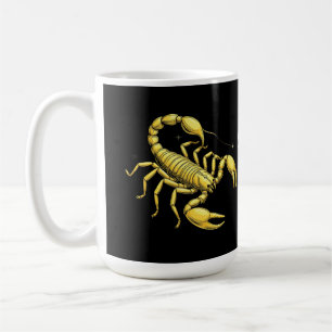Golden Scorpion Zodiac Design with Ornamens Coffee Mug