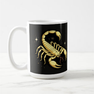Golden Scorpion Zodiac Design with Ornamens Coffee Mug