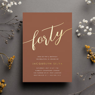 Golden Script 40th Birthday Party