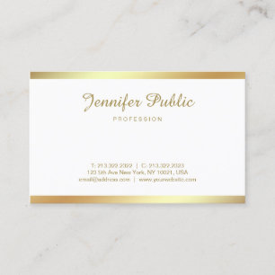 Golden Script Calligraphy Handwritten Tasteful Business Card