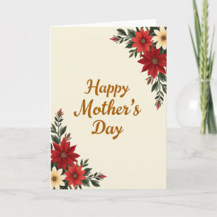 Golden Script Mothers Day Card