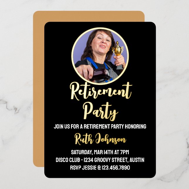 Golden Script Retirement Party Photo (Front/Back)