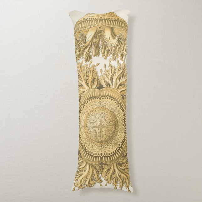 Golden Sea Creatures Body Cushion (Front Vertical)