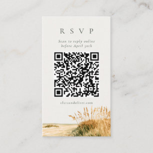 Golden Sea Oats Sanibel Island QR Code RSVP Card
