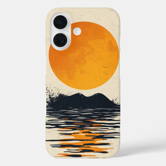 Golden Sea Sunset Phone Case (Back)