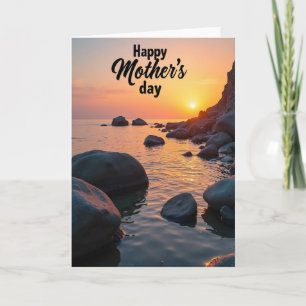 Golden Seascape Mothers Day Card
