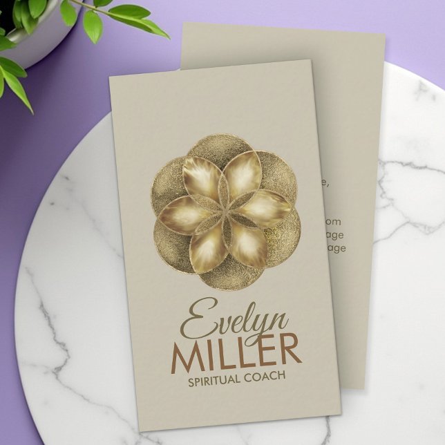 Golden Seed of life  Business Card (Creator Uploaded)