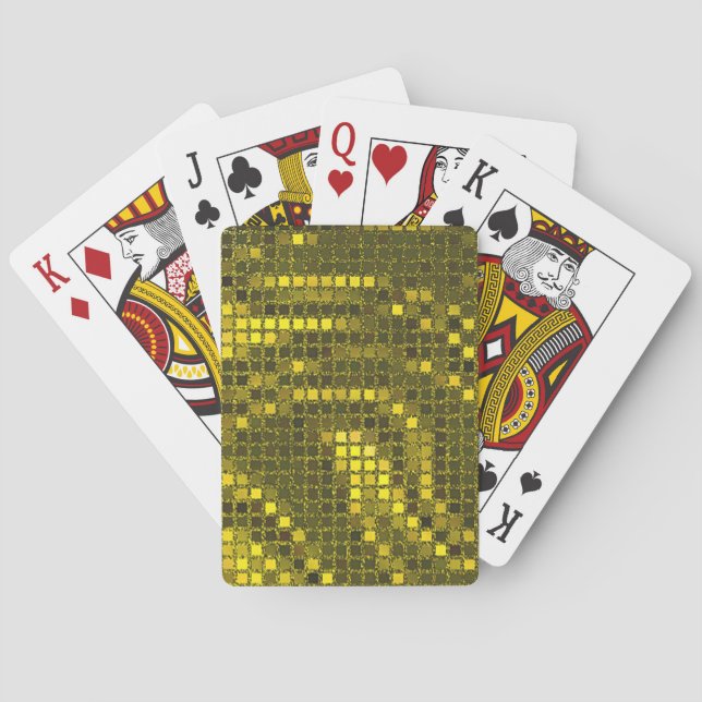 Golden Sequin Effect Playing Cards (Back)