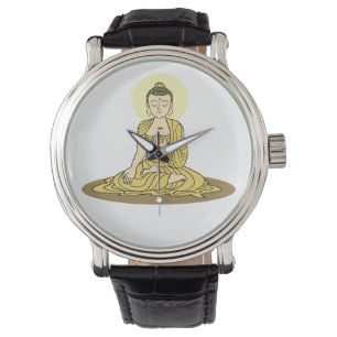Golden Serenity Buddha Watch