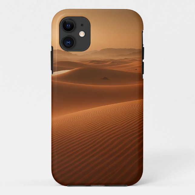 Golden Serenity — Desert Landscape at Sunset Case-Mate iPhone Case (Back)