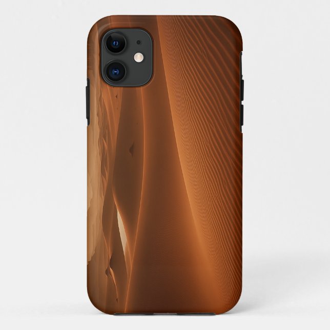 Golden Serenity — Desert Landscape at Sunset Case-Mate iPhone Case (Back)