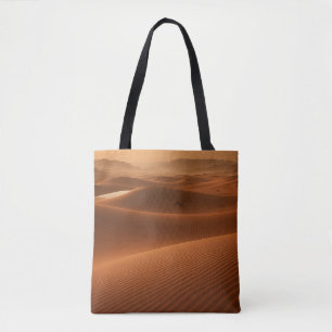 Golden Serenity — Desert Landscape at Sunset Tote Bag