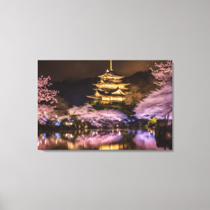 Golden Serenity of Kinkaku-ji Canvas Print