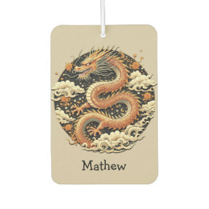 Golden Serpent Car Air Freshener
