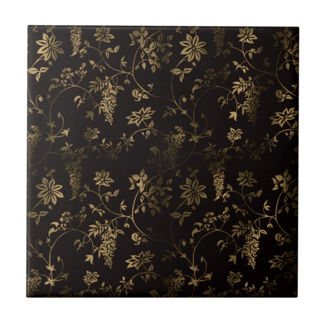Golden Shadows Ceramic Tile (Front)