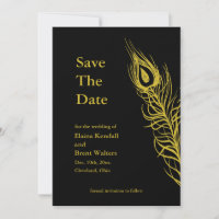 Golden Shake your Tail Feathers Save the Date