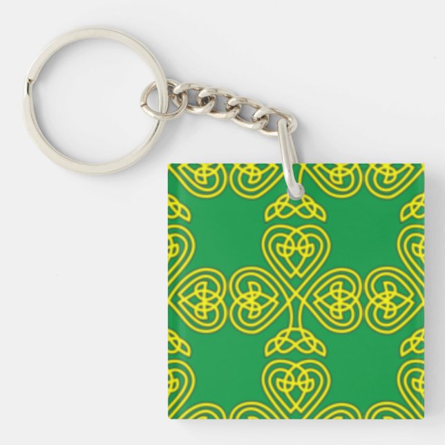 Golden Shamrock Key Ring (Front)