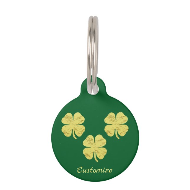 Golden Shamrocks Thunder_Cove Pet Tag (Front)