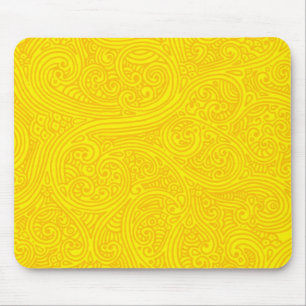 Golden Sharpie Swirls Mouse Pad