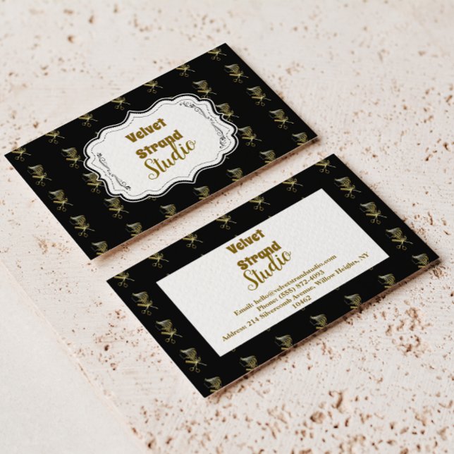 Golden Shears Luxury Stylist Business Card (Creator Uploaded)