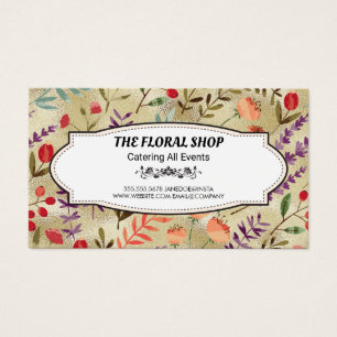 Golden Shimmer   Floral Pattern